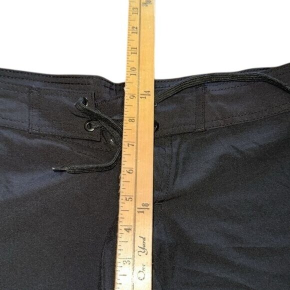 Burnside Womens Black Board Shorts Size L With Drawstring Waist & Back Pocket Sw - Picture 5 of 6